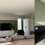 Crédence en béton ciré et peinture arche